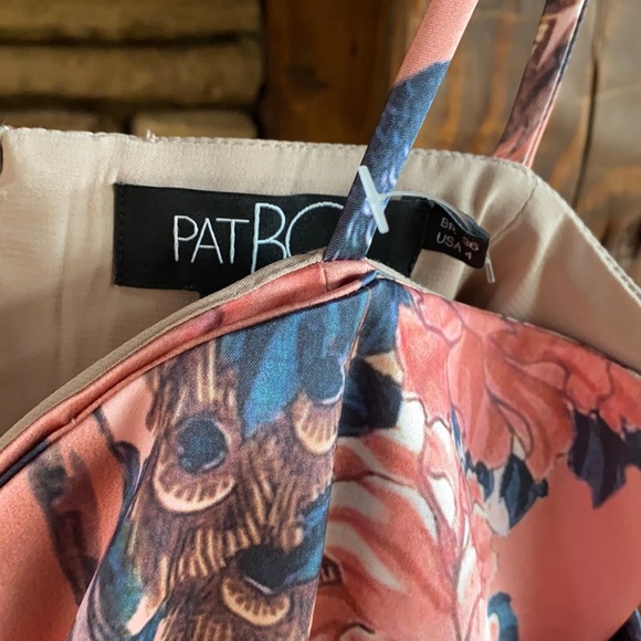 NWOT PatBO satin like crop floral peacock top - Picture 4 of 8